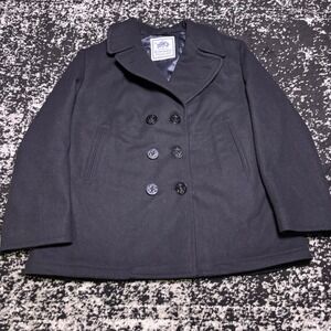 DSCP Quarterdeck Collection US Navy Wool Pea Coat Navy Blue Womens 100% Wool